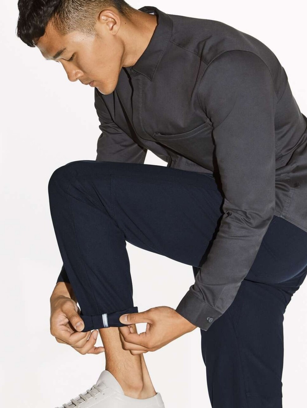 Lululemon Mens Navy Blue ABC Classic Fit 5 Pockets Pants sz 36